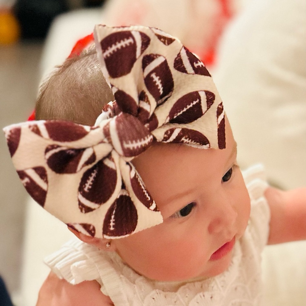 *NEW Babygirl Football headband